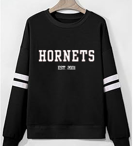 Women's Varsity Striped Oversized Sweatshirt Crewneck - Image 3