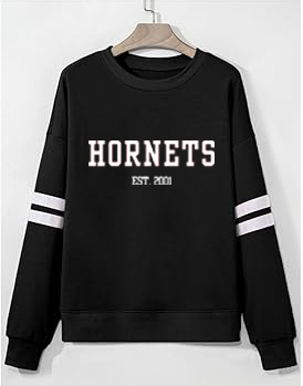 Women's Varsity Striped Oversized Sweatshirt Crewneck