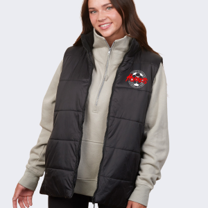 Women's Puffer Vest with Classic Hornets Logo